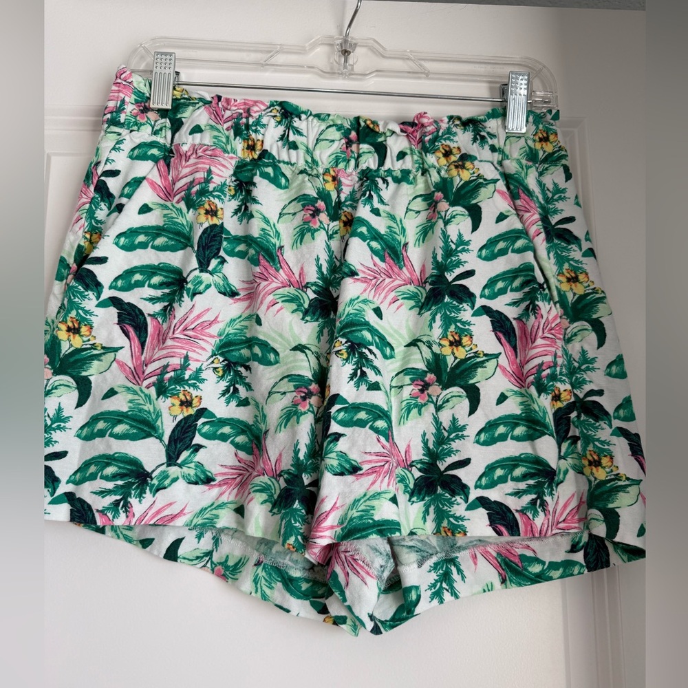 LOFT linen Floral Print Shorts